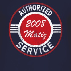 Authorized Service 2008 Chevy Matiz Distressed Look Dark T Shirt