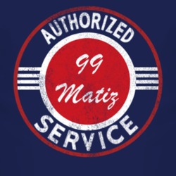 Authorized Service 1999 Pontiac Matiz Distressed Look Dark T Shirt