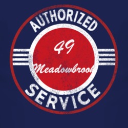 Authorized Service 1949 Dodge Meadowbrook Distressed Look Dark T Shirt