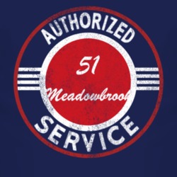 Authorized Service 1951 Dodge Meadowbrook Distressed Look Dark T Shirt