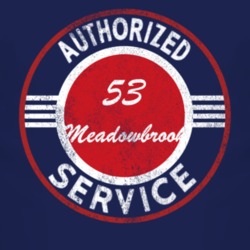 Authorized Service 1953 Dodge Meadowbrook Distressed Look Dark T Shirt