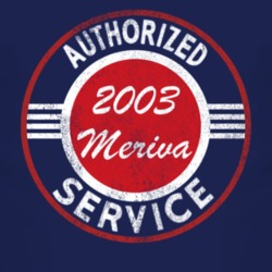 Authorized Service 2003 Chevy Meriva Distressed Look Dark T Shirt