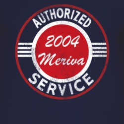 Authorized Service 2004 Chevy Meriva Distressed Look Dark T Shirt
