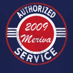 Authorized Service 2009 Chevy Meriva Distressed Look Dark T Shirt