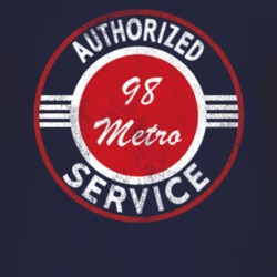 Authorized Service 1998 Chevy Metro Distressed Look Dark T Shirt