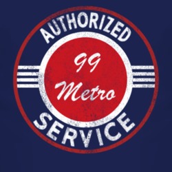 Authorized Service 1999 Chevy Metro Distressed Look Dark T Shirt