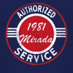 Authorized Service 1981 Dodge Mirada Distressed Look Dark T Shirt