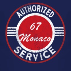 Authorized Service 1967 Dodge Monaco Distressed Look Dark T Shirt
