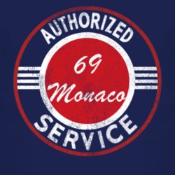 Authorized Service 1969 Dodge Monaco Distressed Look Dark T Shirt