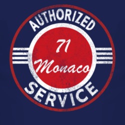 Authorized Service 1971 Dodge Monaco Distressed Look Dark T Shirt