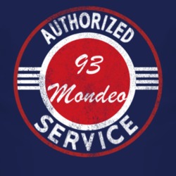 Authorized Service 1993 Mondeo Distressed Look Dark T Shirt