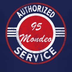 Authorized Service 1995 Mondeo Distressed Look Dark T Shirt