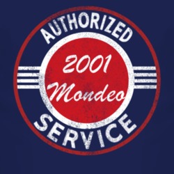 Authorized Service 2001 Mondeo Distressed Look Dark T Shirt