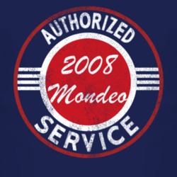 Authorized Service 2008 Mondeo Distressed Look Dark T Shirt