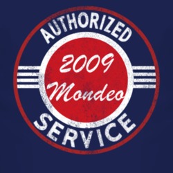 Authorized Service 2009 Mondeo Distressed Look Dark T Shirt
