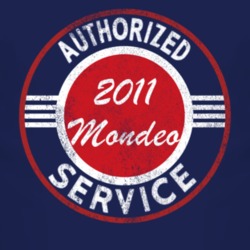 Authorized Service 2011 Mondeo Distressed Look Dark T Shirt