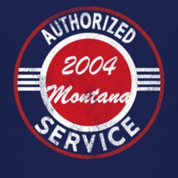 Authorized Service 2004 Chevy Montana Distressed Look Dark T Shirt