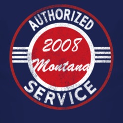 Authorized Service 2008 Chevy Montana Distressed Look Dark T Shirt