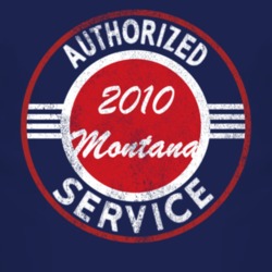 Authorized Service 2010 Chevy Montana Distressed Look Dark T Shirt