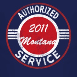 Authorized Service 2011 Chevy Montana Distressed Look Dark T Shirt