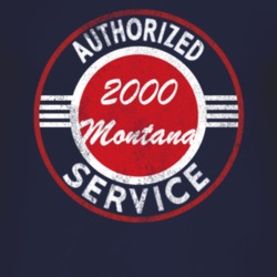 Authorized Service 2000 Pontiac Montana Distressed Look Dark T Shirt