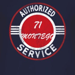 Authorized Service 1971 MERCURY MONTEGO Distressed Look Dark T Shirt