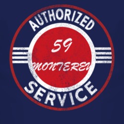 Authorized Service 1959 MERCURY MONTEREY Distressed Look Dark T Shirt