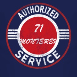 Authorized Service 1971 MERCURY MONTEREY Distressed Look Dark T Shirt