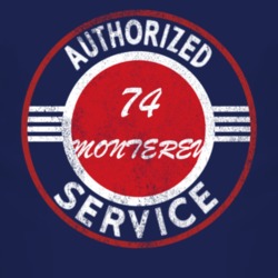 Authorized Service 1974 MERCURY MONTEREY Distressed Look Dark T Shirt