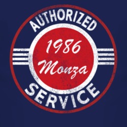 Authorized Service 1986 Chevy Monza Distressed Look Dark T Shirt