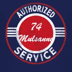 Authorized Service 1974 Chevy Mulsanne Distressed Look Dark T Shirt