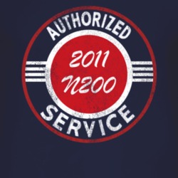 Authorized Service 2011 Chevy N200 Distressed Look Dark T Shirt