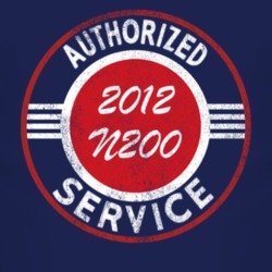 Authorized Service 2012 Chevy N200 Distressed Look Dark T Shirt