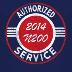 Authorized Service 2014 Chevy N200 Distressed Look Dark T Shirt