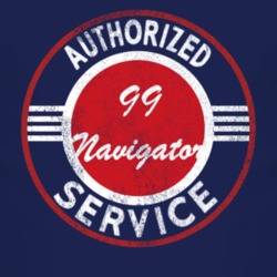 Authorized Service 1999 Lincoln Navigator Distressed Look Dark T Shirt
