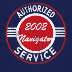 Authorized Service 2002 Lincoln Navigator Distressed Look Dark T Shirt