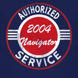 Authorized Service 2004 Lincoln Navigator Distressed Look Dark T Shirt