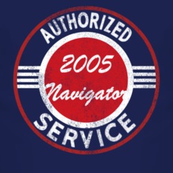 Authorized Service 2005 Lincoln Navigator Distressed Look Dark T Shirt