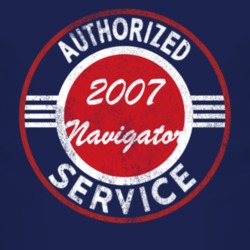Authorized Service 2007 Lincoln Navigator Distressed Look Dark T Shirt