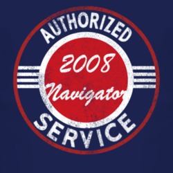 Authorized Service 2008 Lincoln Navigator Distressed Look Dark T Shirt