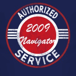 Authorized Service 2009 Lincoln Navigator Distressed Look Dark T Shirt