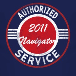 Authorized Service 2011 Lincoln Navigator Distressed Look Dark T Shirt