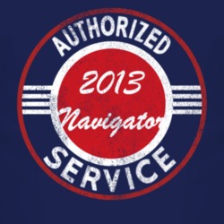 Authorized Service 2013 Lincoln Navigator Distressed Look Dark T Shirt