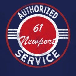Authorized Service 1961 Chrysler Newport Distressed Look Dark T Shirt