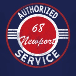 Authorized Service 1968 Chrysler Newport Distressed Look Dark T Shirt