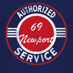 Authorized Service 1969 Chrysler Newport Distressed Look Dark T Shirt