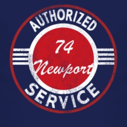 Authorized Service 1974 Chrysler Newport Distressed Look Dark T Shirt