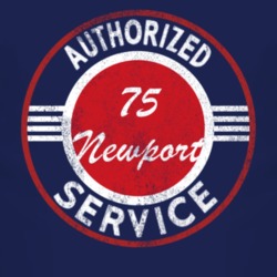 Authorized Service 1975 Chrysler Newport Distressed Look Dark T Shirt