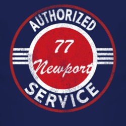 Authorized Service 1977 Chrysler Newport Distressed Look Dark T Shirt