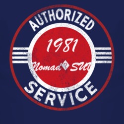 Authorized Service 1981 Chevy Nomad?SUV Distressed Look Dark T Shirt